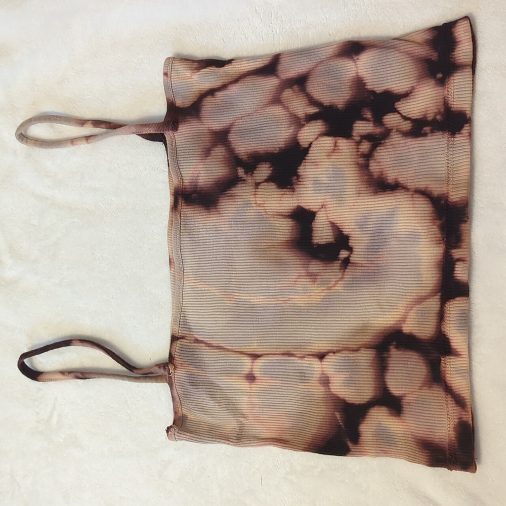 Hand dyed crop tank top